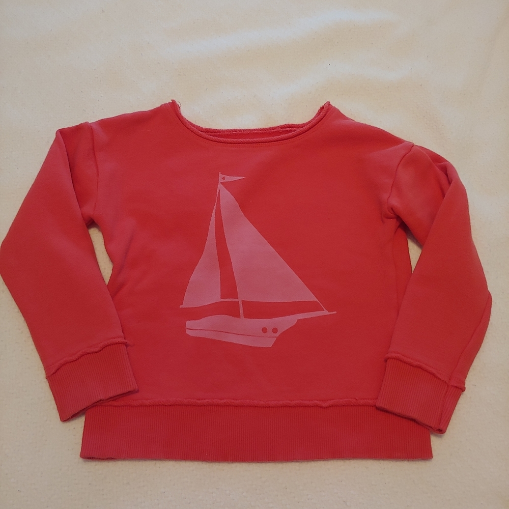 Mini Boden 5-6 sailboat sweatshirt